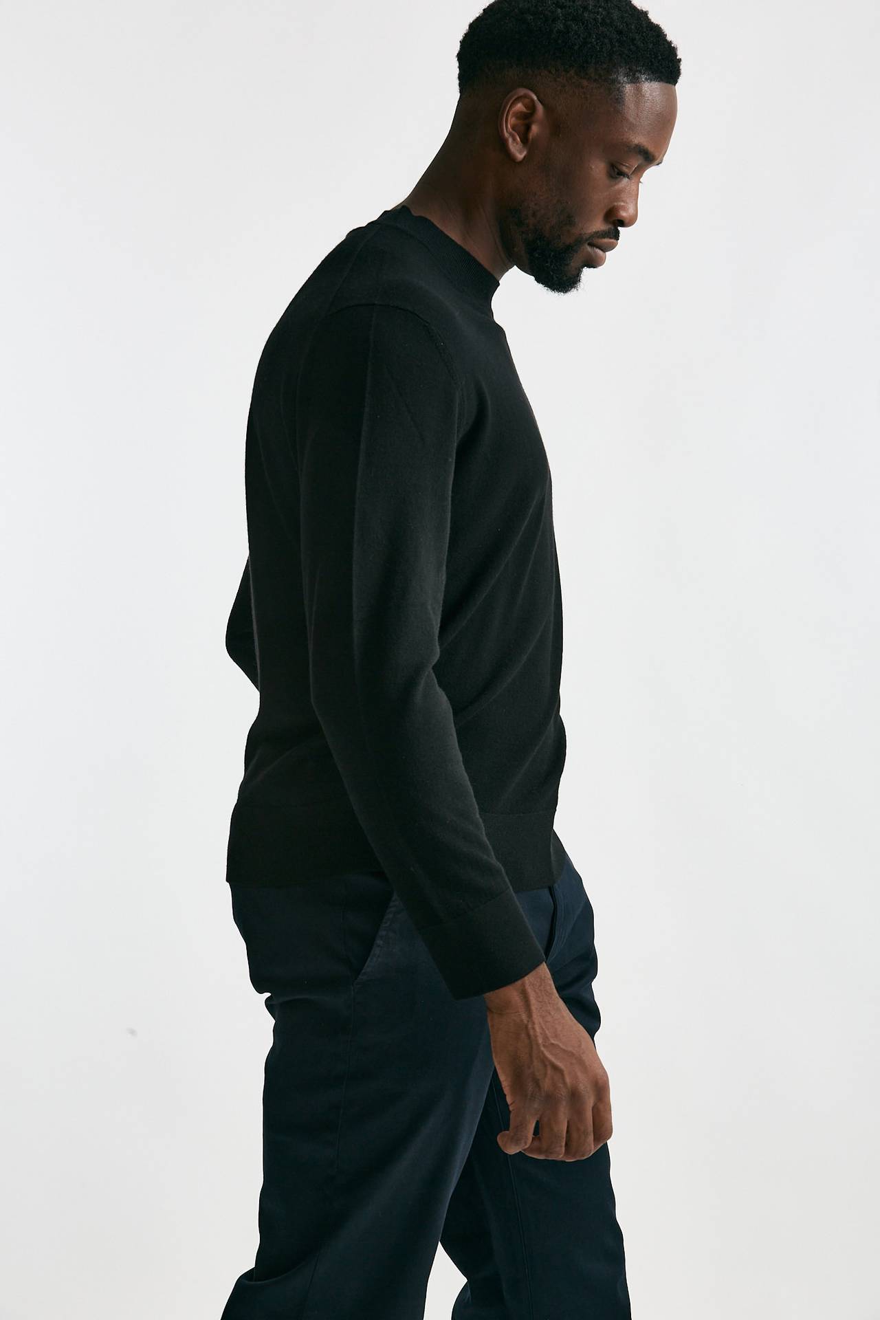 Maglia in lana e cashmere nero uomo Diana studio - 4