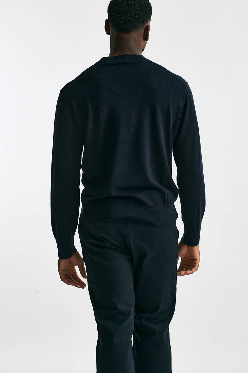 Maglia in lana e cashmere blu uomo Diana studio - 3