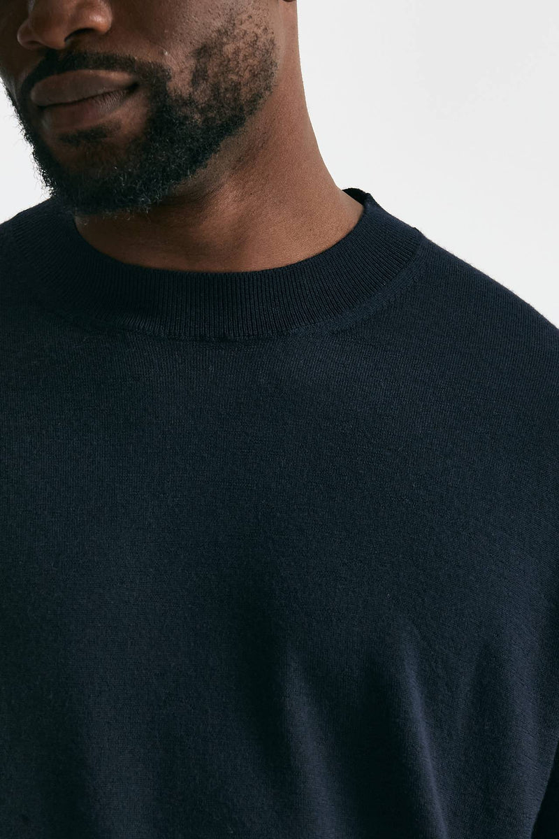 Maglia in lana e cashmere blu uomo Diana studio - 6