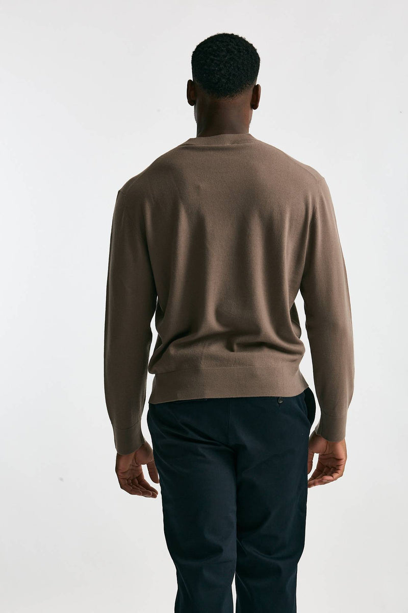 Maglia in lana e cashmere tortora uomo Diana studio - 4