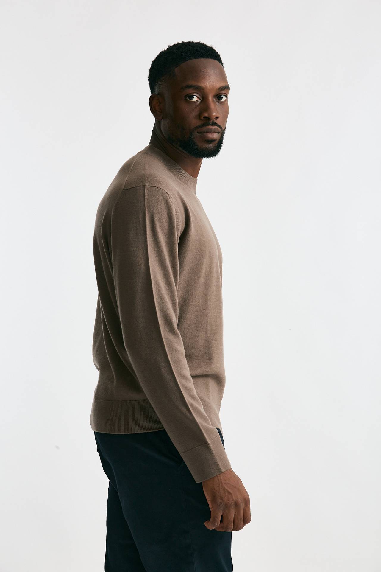 Maglia in lana e cashmere tortora uomo Diana studio - 3