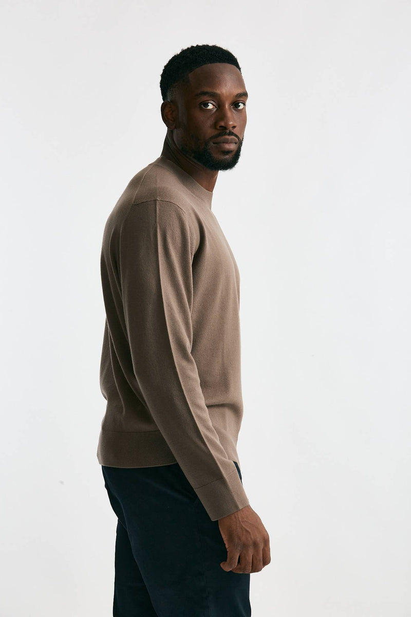 Maglia in lana e cashmere tortora uomo Diana studio - 3