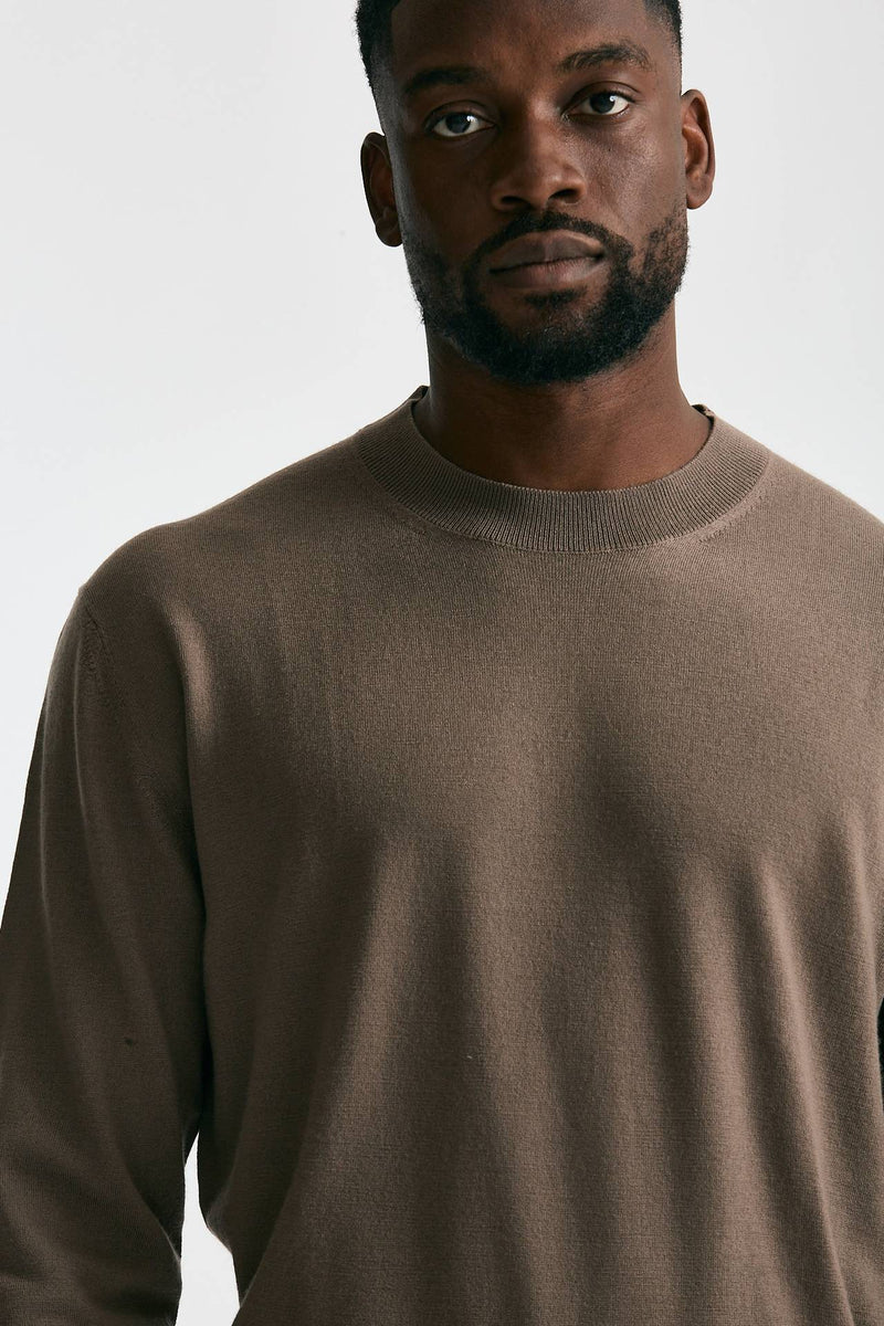 Maglia in lana e cashmere tortora uomo Diana studio - 5