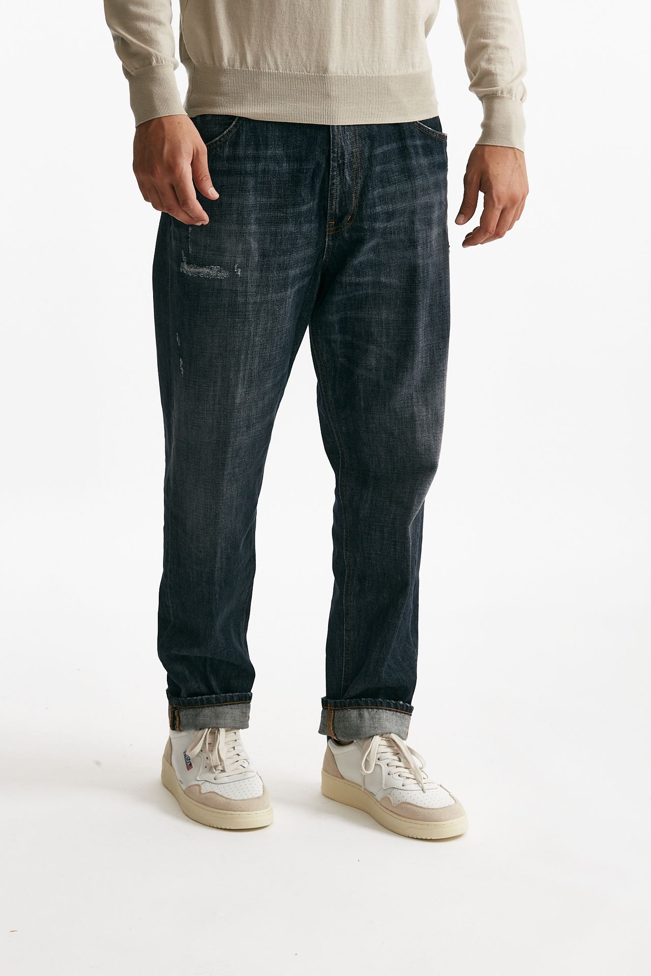 Jeans PACO lavaggio scuro blu/grigio uomo Dondup - 4