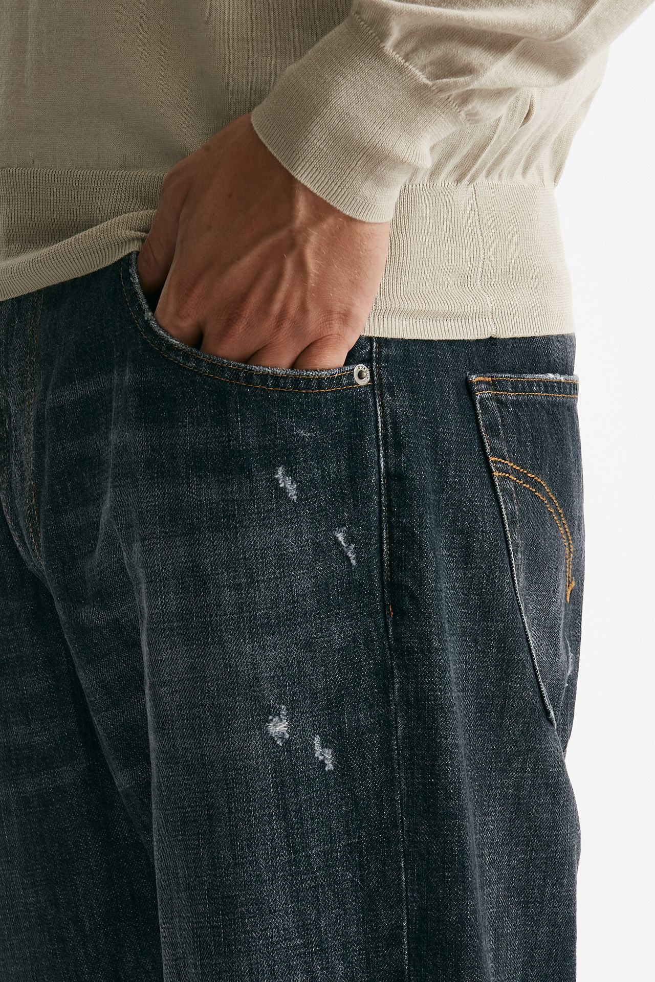 Jeans PACO lavaggio scuro blu/grigio uomo Dondup - 6