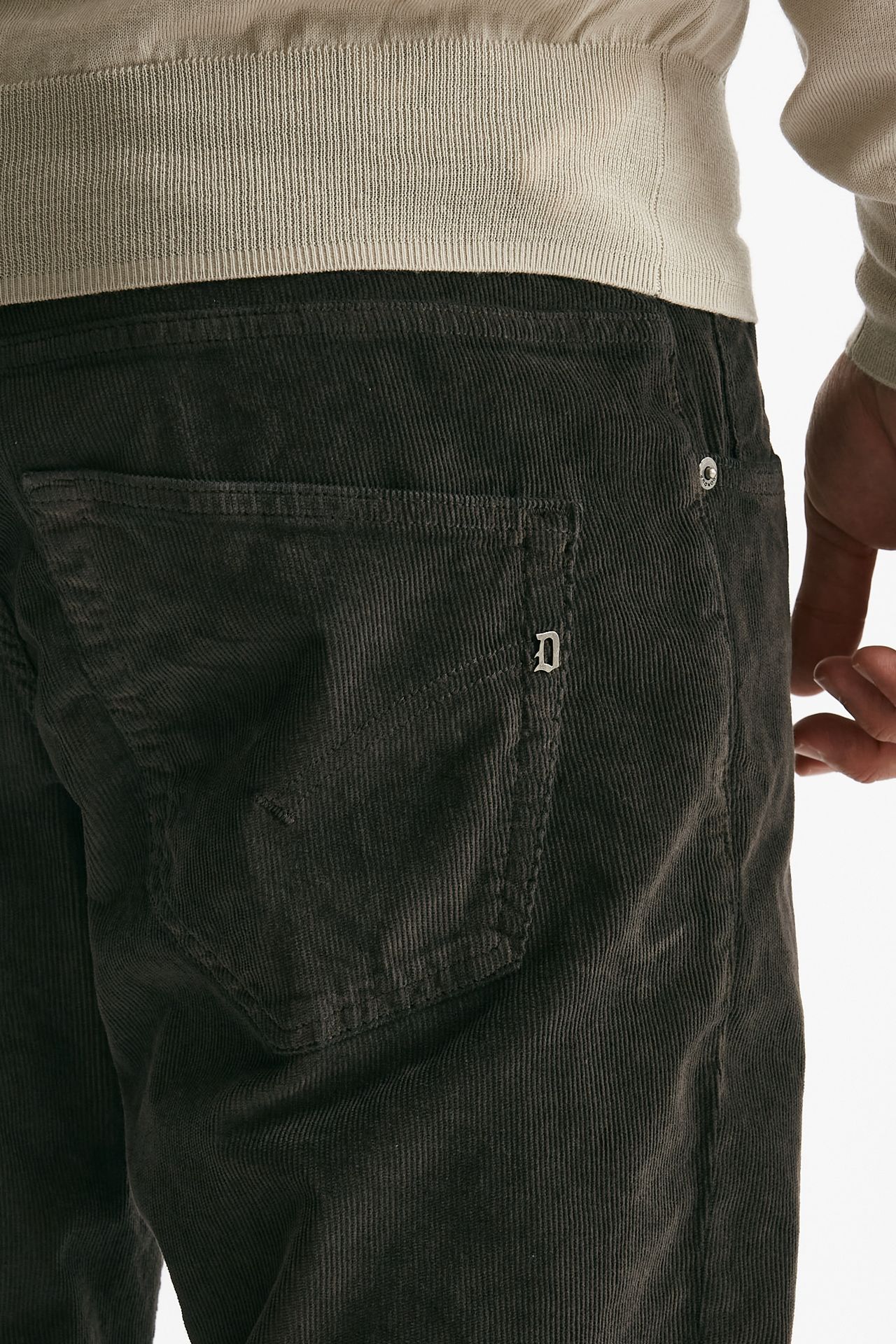 Jeans BRIGHTON in velluto marrone uomo Dondup - 7