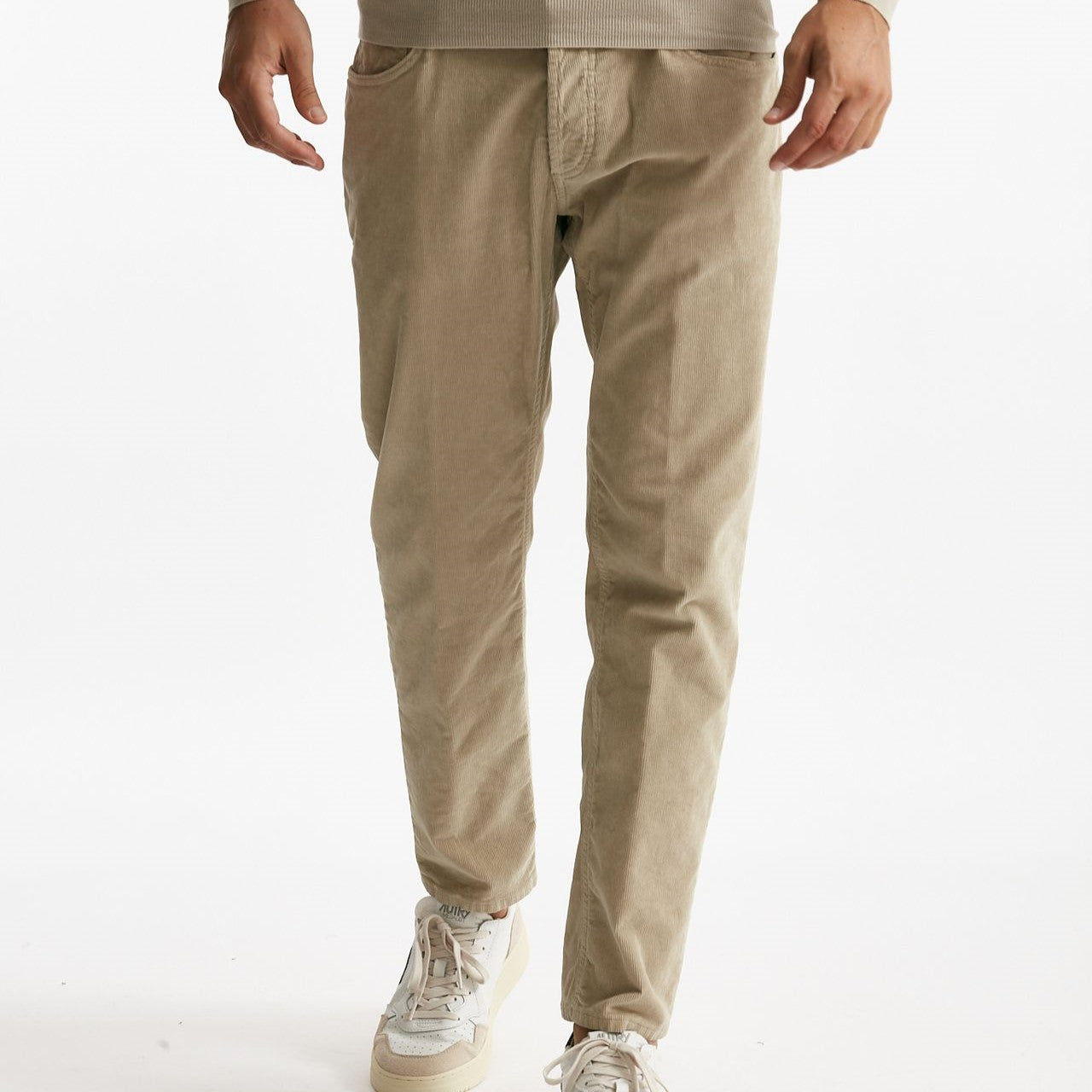 Jeans BRIGHTON in velluto beige uomo Dondup - 8