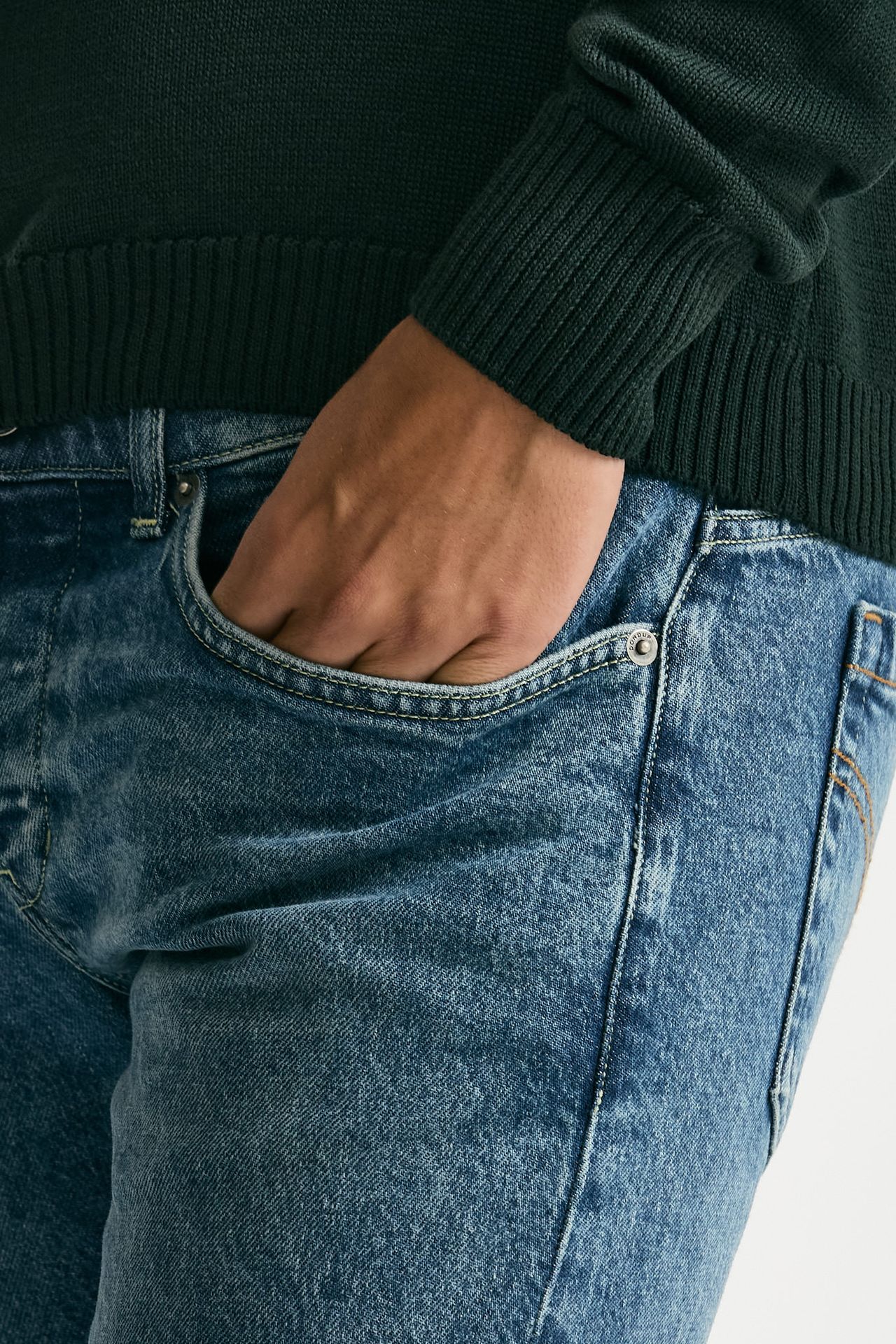 Jeans GEORGE lavaggio chiaro stone washed uomo Dondup - 5