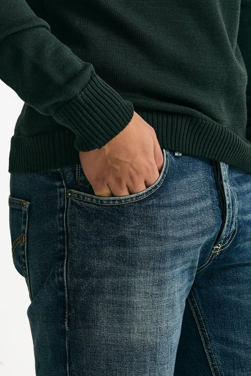 Jeans BRIGHTON lavaggio scuro stone washed uomo Dondup - 5