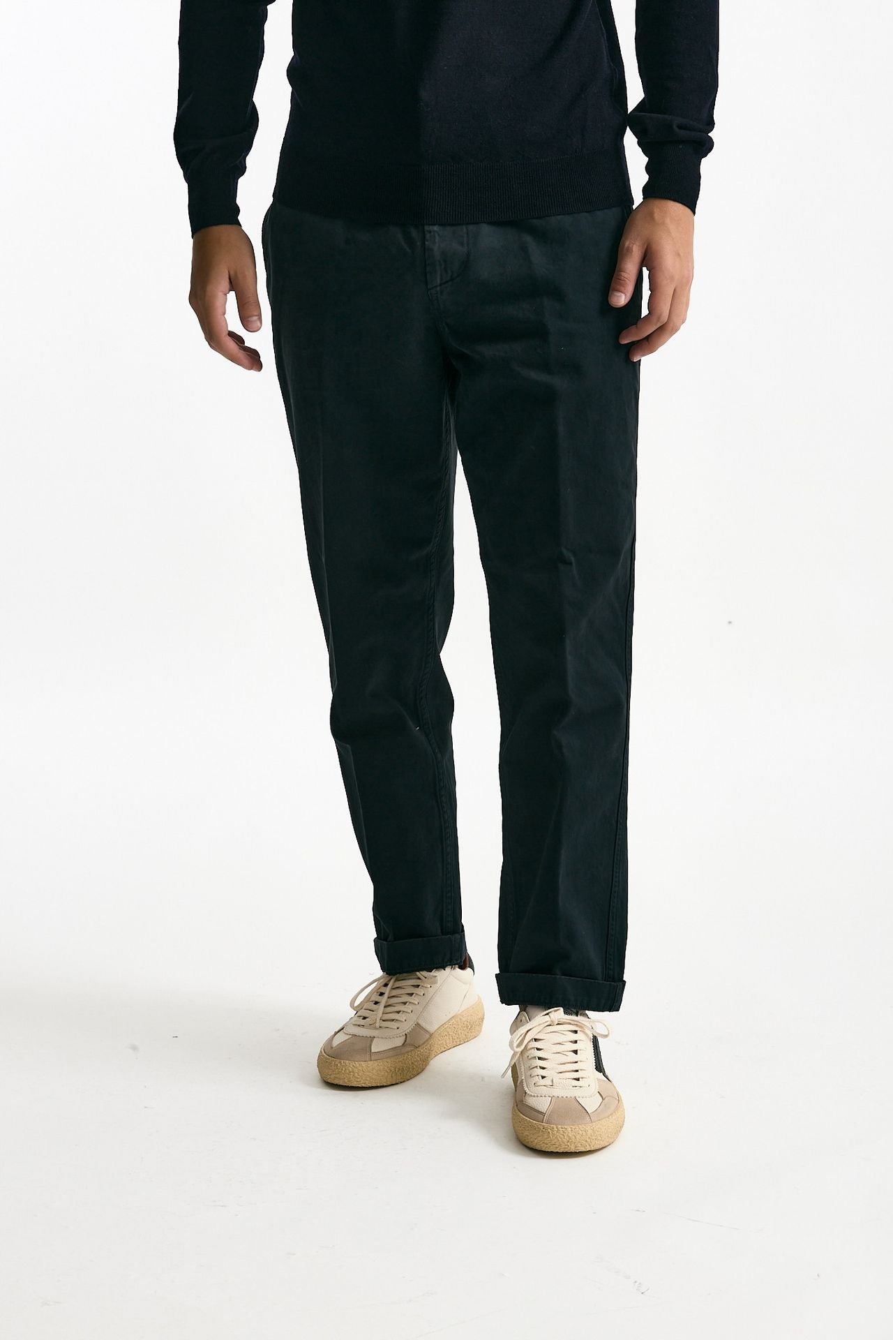 Pantalone ZYAN in cotone fermo blu uomo Dondup - 2