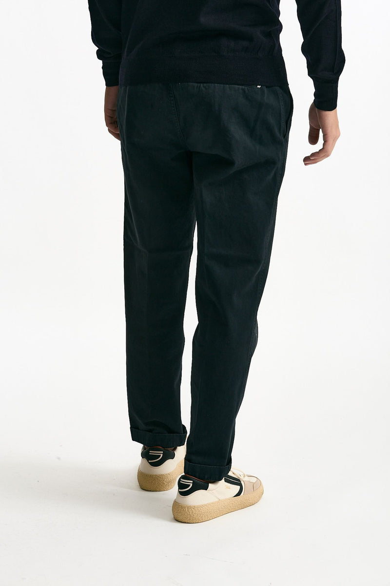 Pantalone ZYAN in cotone fermo blu uomo Dondup - 3