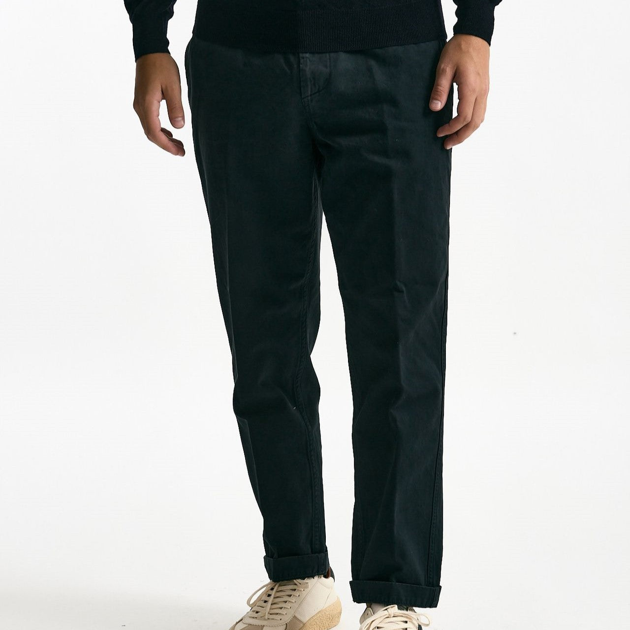 Pantalone ZYAN in cotone fermo blu uomo Dondup - 8