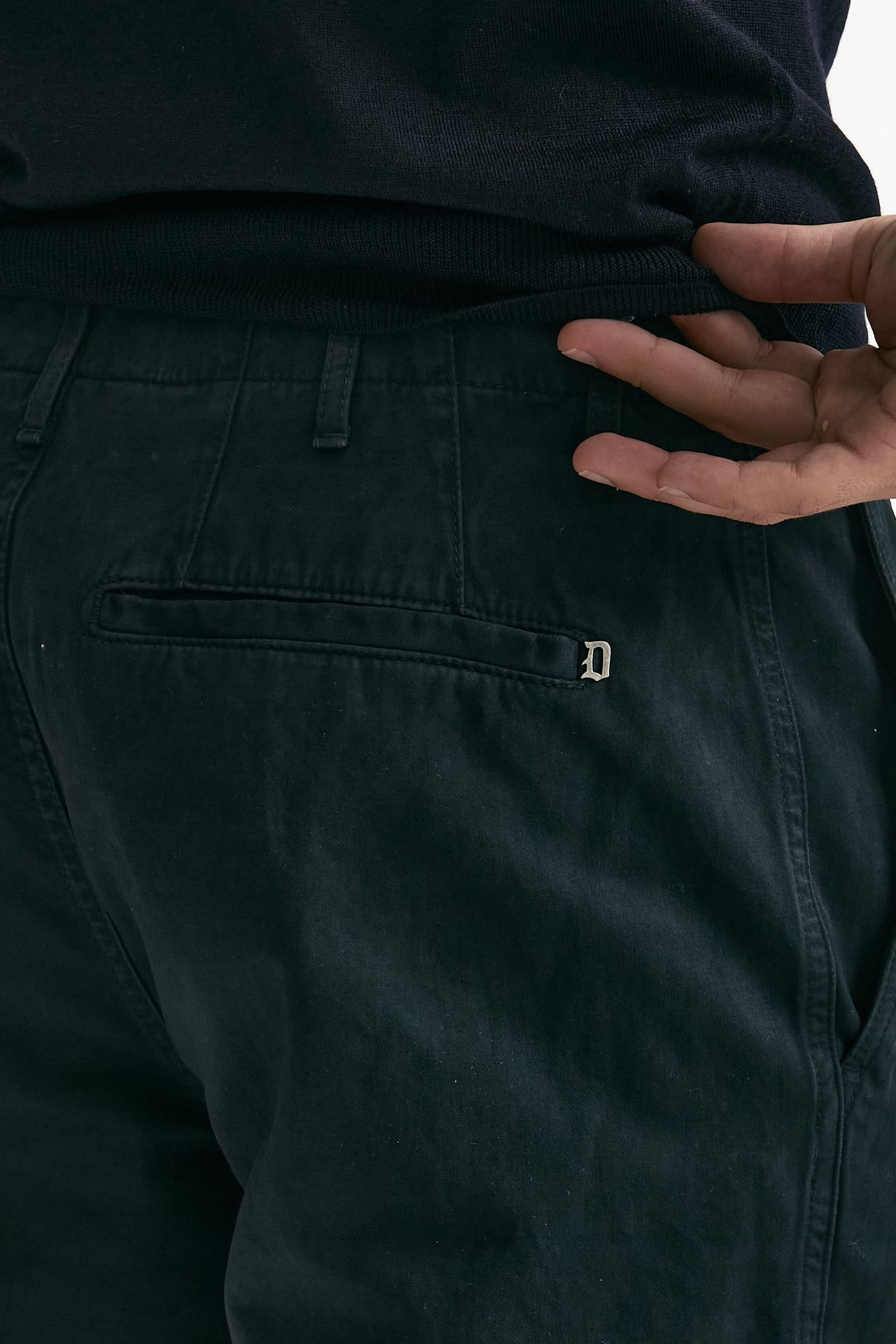 Pantalone ZYAN in cotone fermo blu uomo Dondup - 7