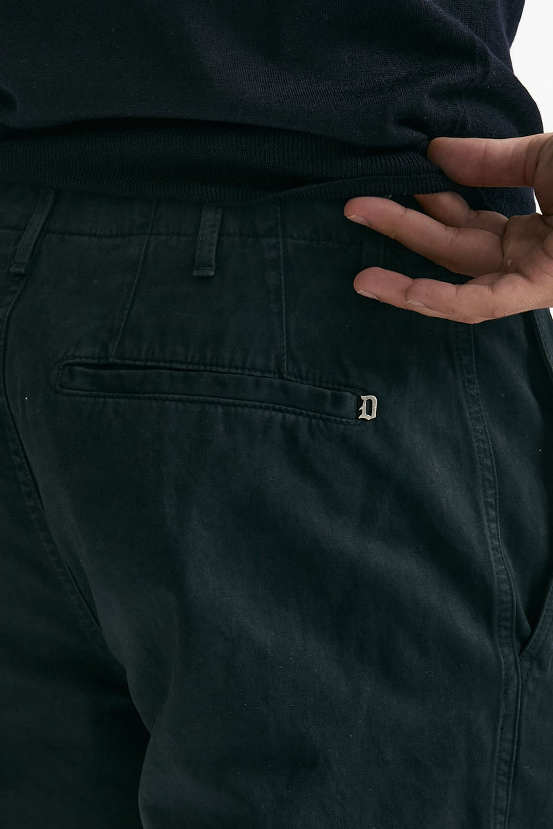 Pantalone ZYAN in cotone fermo blu uomo Dondup - 7