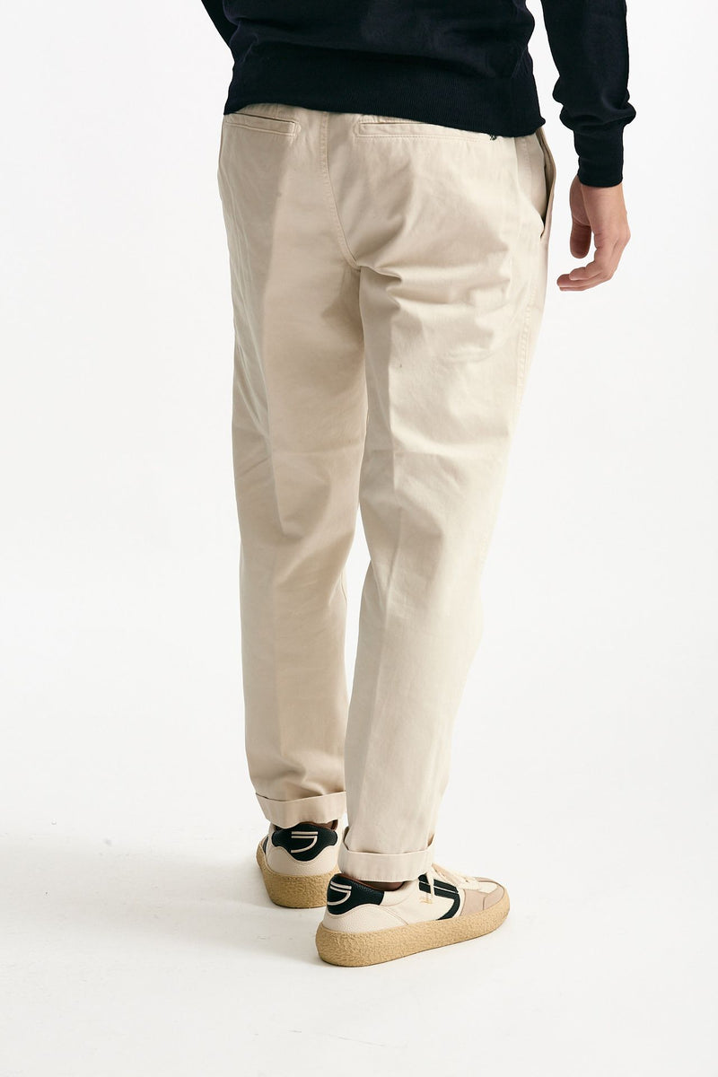 Pantalone ZYAN in cotone fermo panna uomo Dondup - 4