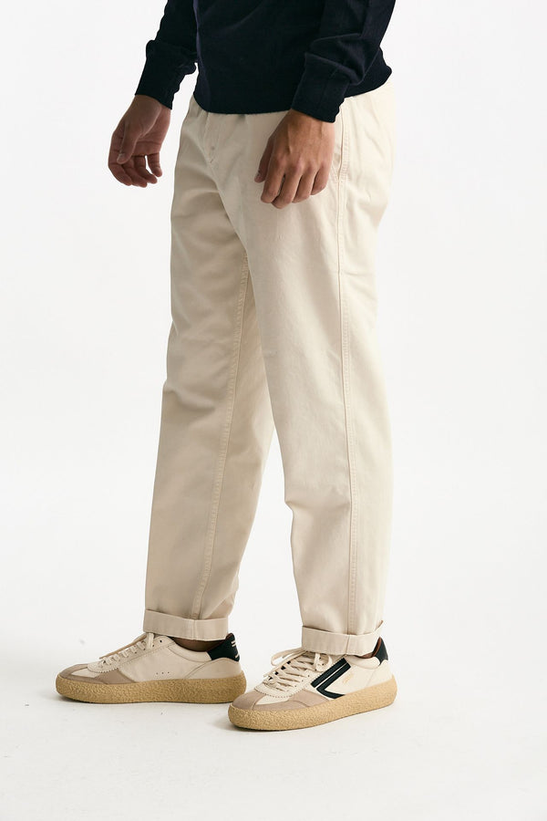 Pantalone ZYAN in cotone fermo panna uomo Dondup