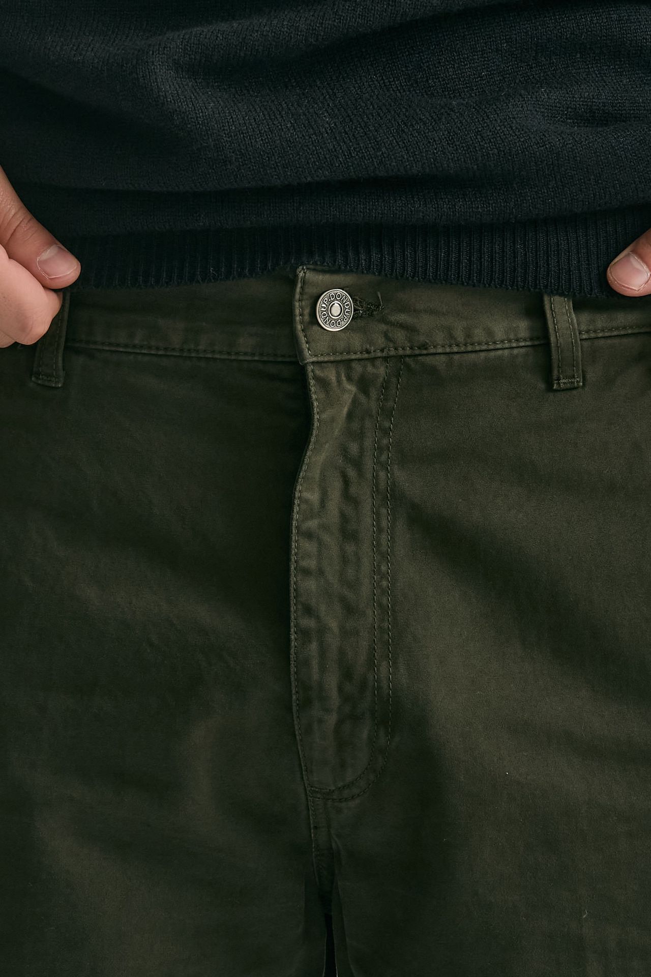 Pantalone BRIAN in cotone fermo militare uomo Dondup - 6