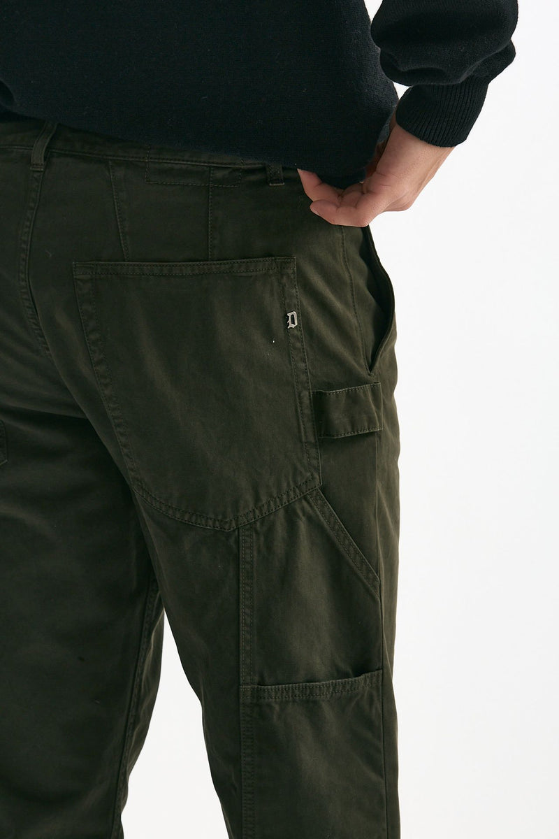 Pantalone BRIAN in cotone fermo militare uomo Dondup - 7