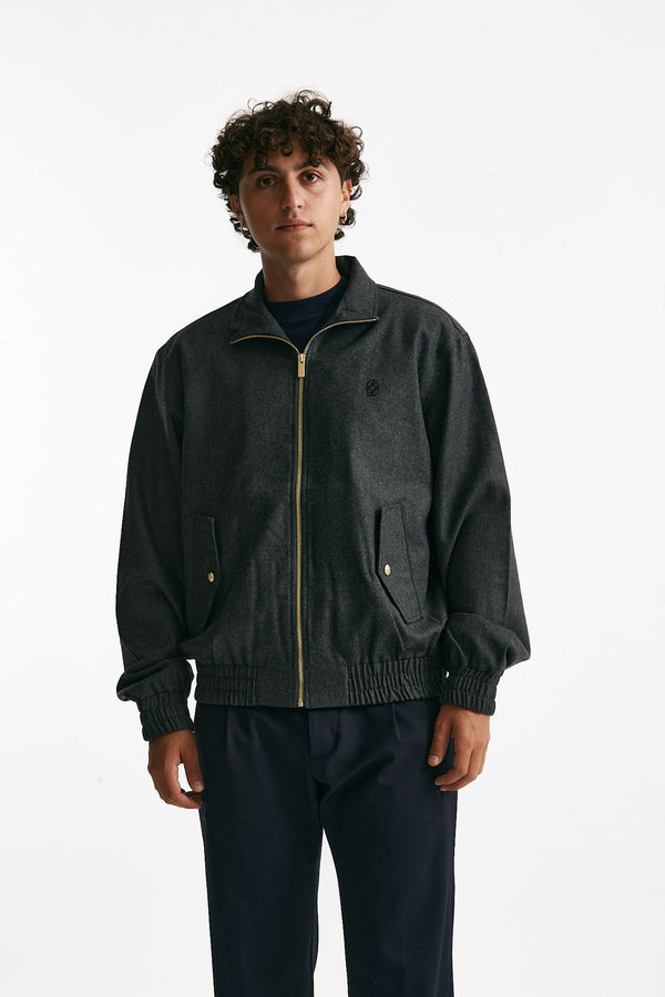 bomber in misto lana grigio uomo Drôle de monsieur