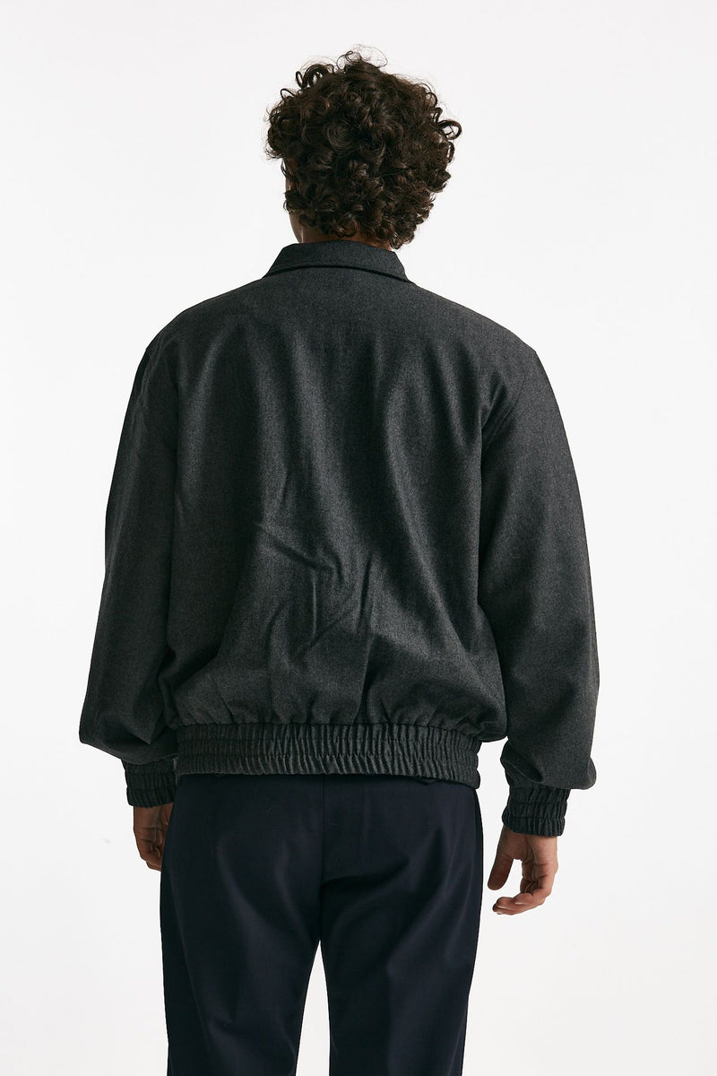 bomber in misto lana grigio uomo Drôle de monsieur - 3