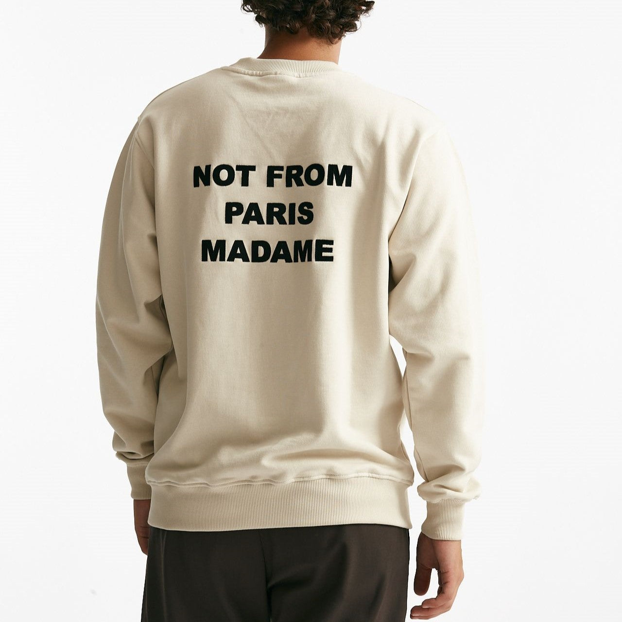 felpa in cotone panna uomo Drôle de monsieur - 7