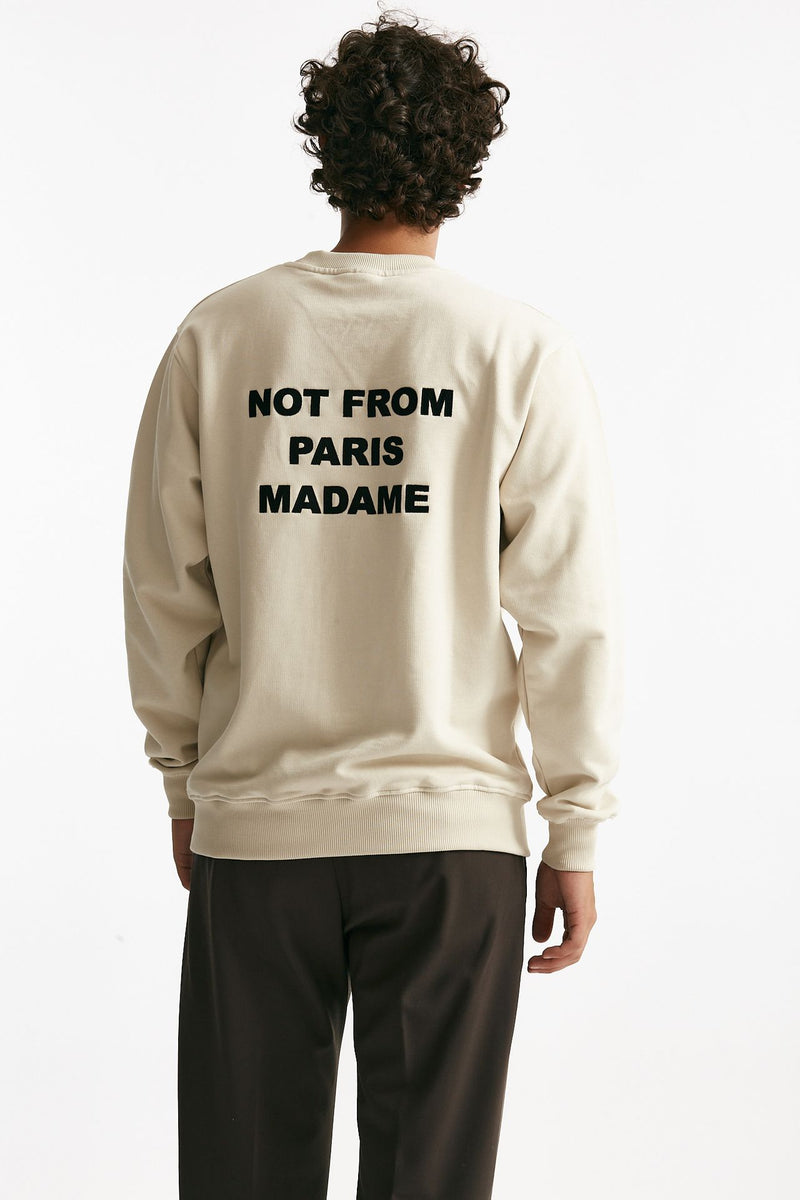 felpa in cotone panna uomo Drôle de monsieur - 3