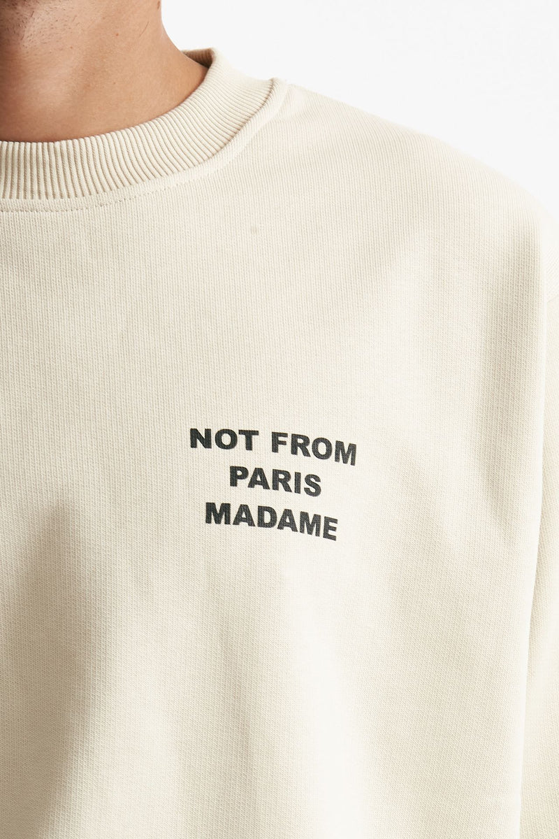 felpa in cotone panna uomo Drôle de monsieur - 5