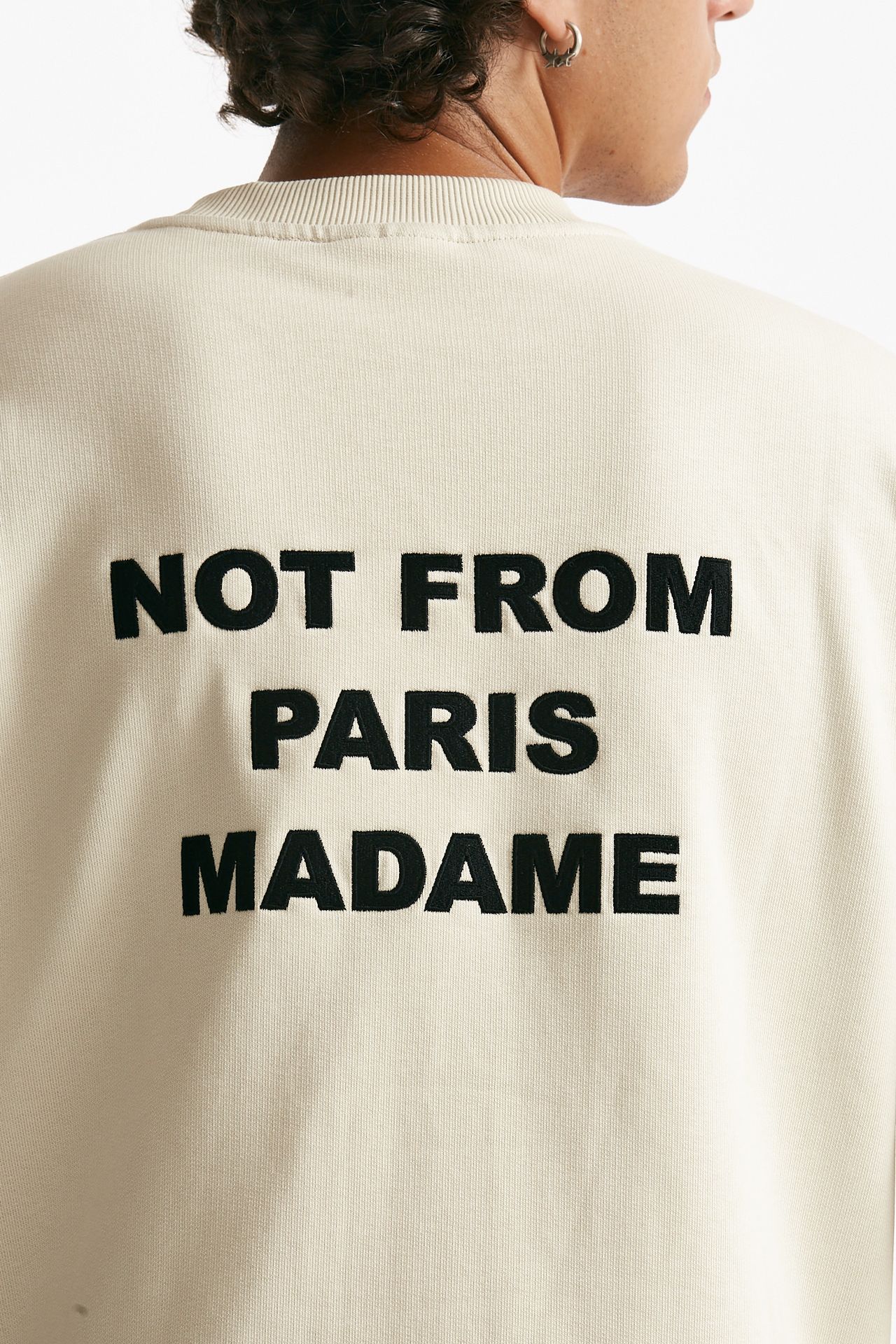 felpa in cotone panna uomo Drôle de monsieur - 6