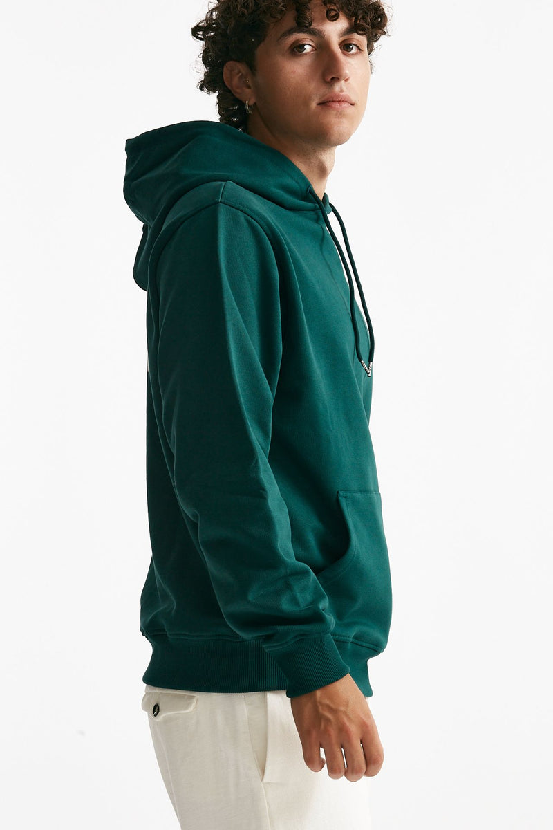 felpa cappuccio in cotone verde uomo Drôle de monsieur - 2
