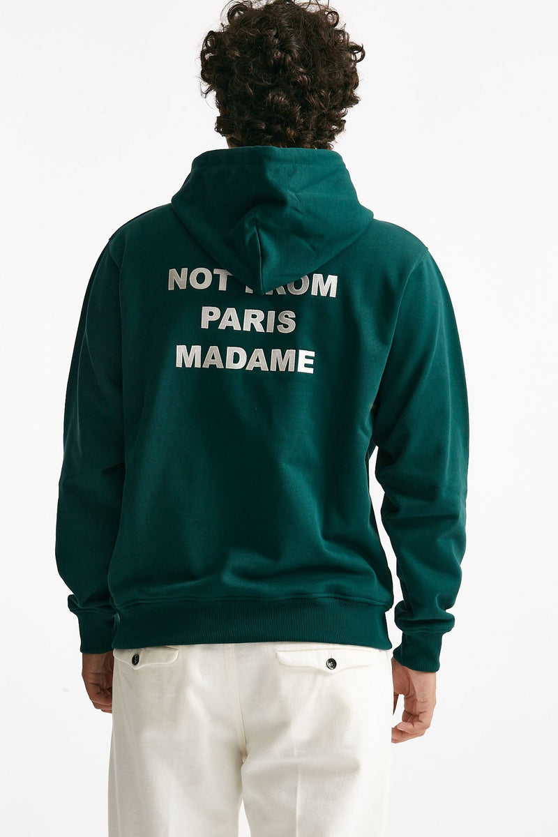 felpa cappuccio in cotone verde uomo Drôle de monsieur - 3