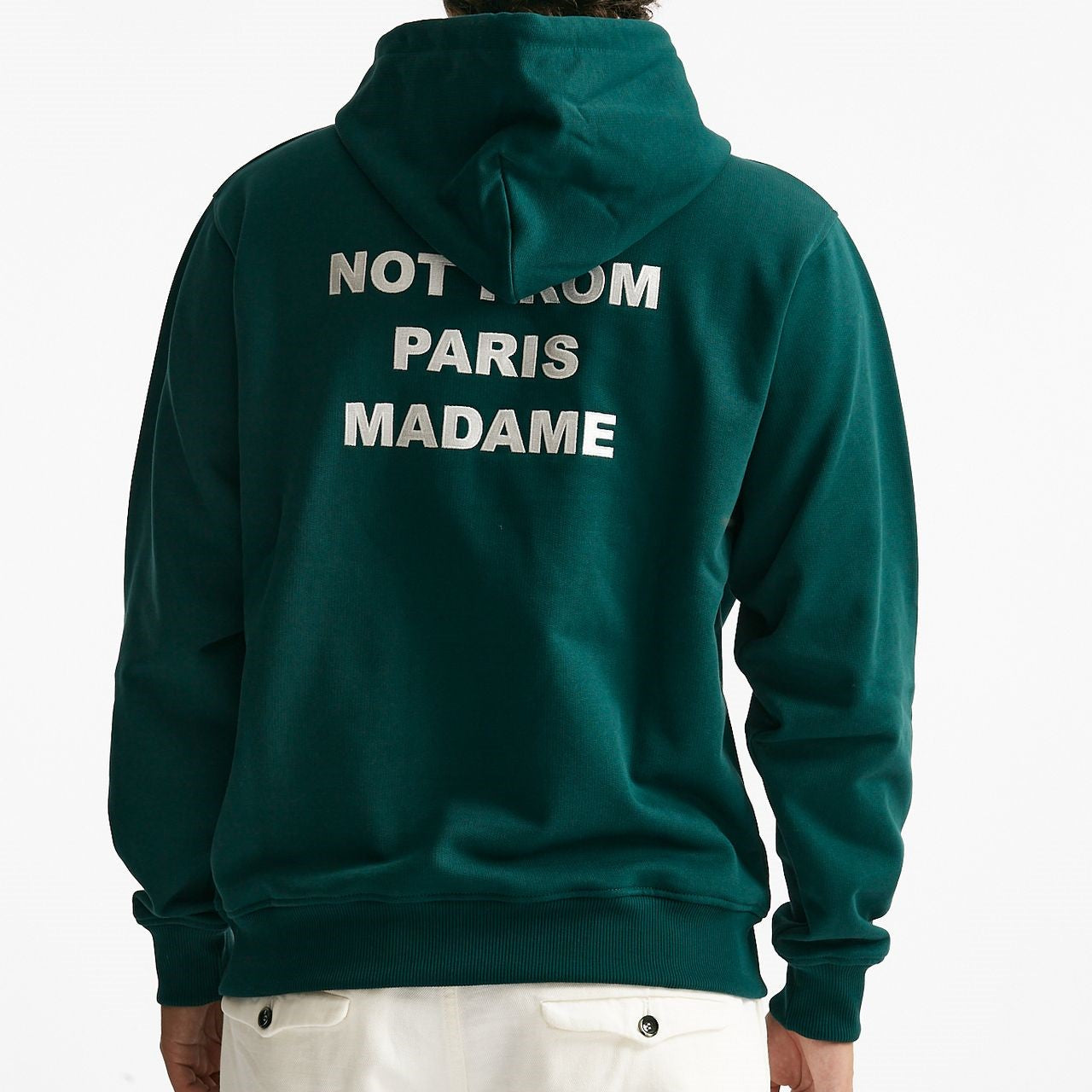 felpa cappuccio in cotone verde uomo Drôle de monsieur - 8