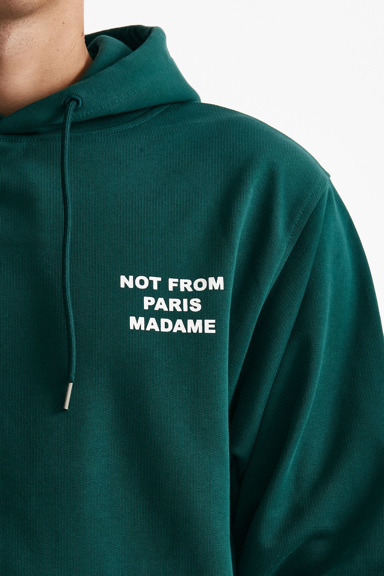 felpa cappuccio in cotone verde uomo Drôle de monsieur - 5