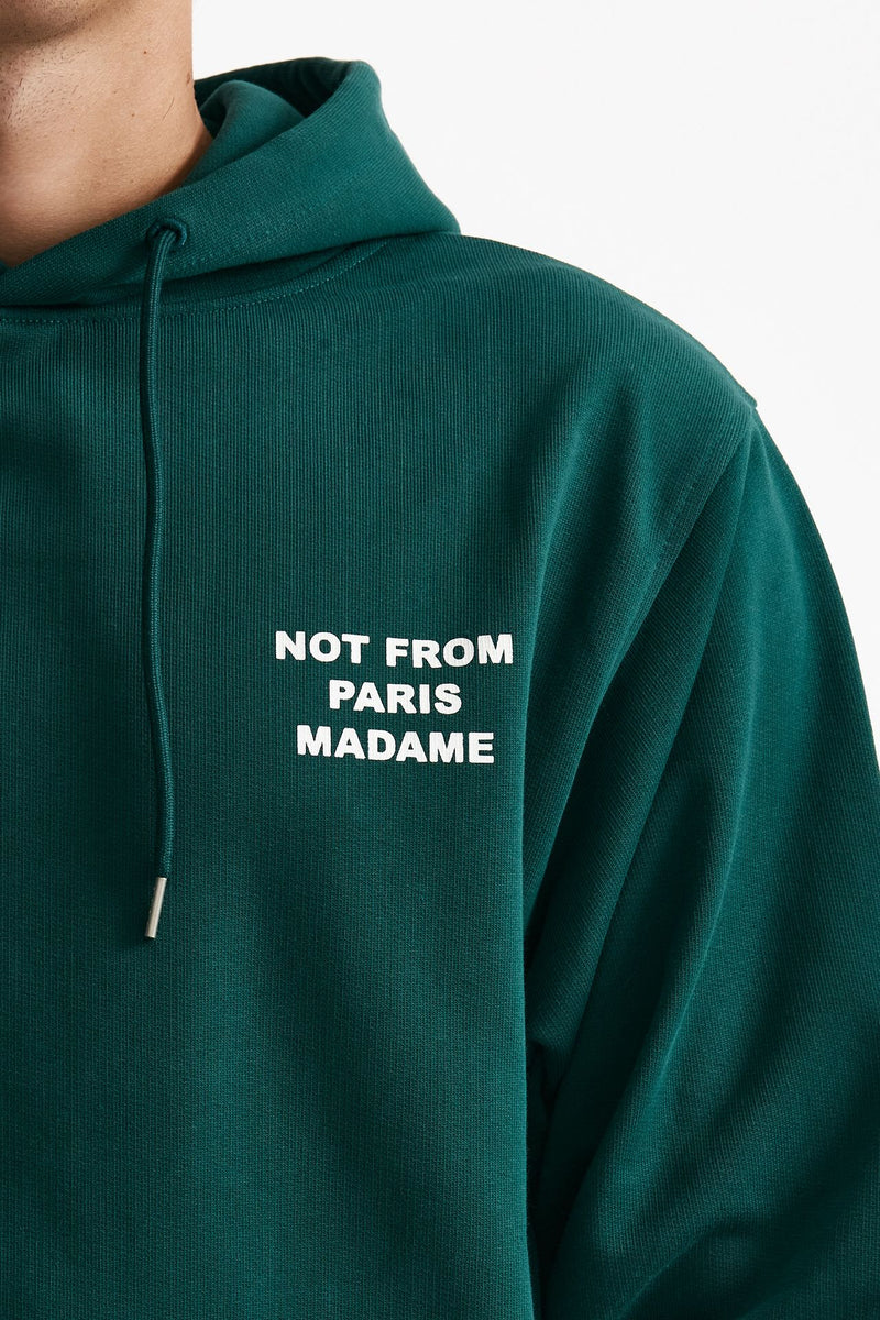 felpa cappuccio in cotone verde uomo Drôle de monsieur - 5