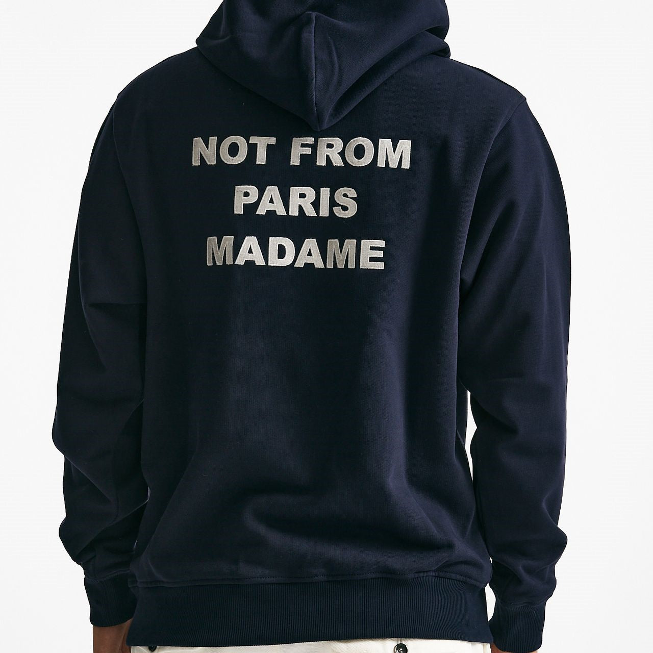 felpa cappuccio con coulisse in cotone blu uomo Drôle de monsieur - 8