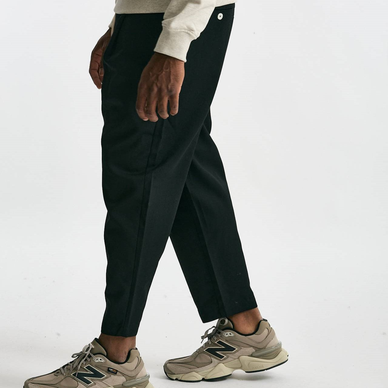 Pantalone in misto cotone nero uomo Drôle de monsieur - 8