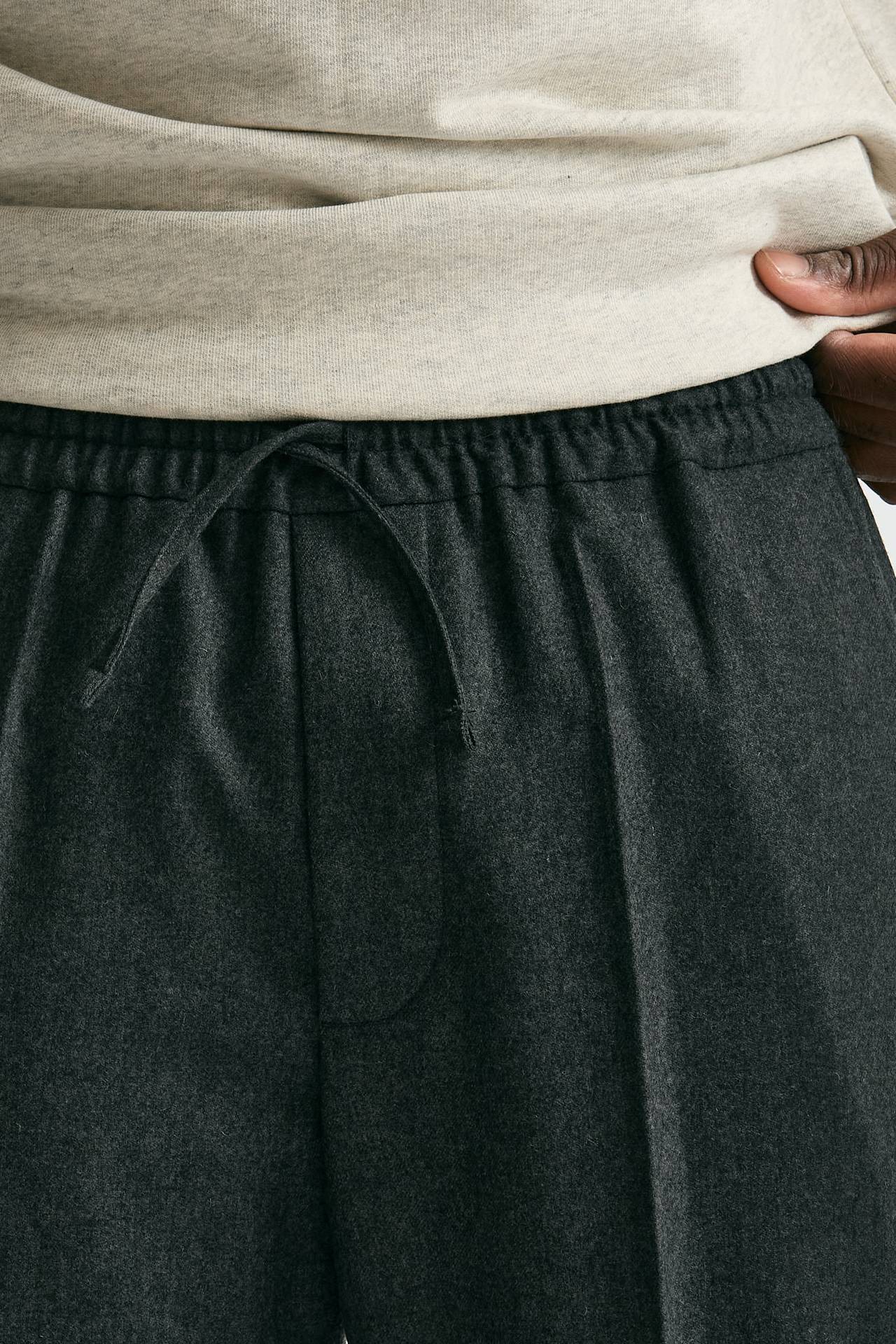 Pantalone lana e poliestere stretch grigio uomo Drôle de monsieur - 5