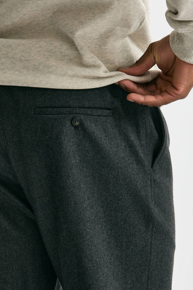 Pantalone lana e poliestere stretch grigio uomo Drôle de monsieur - 7