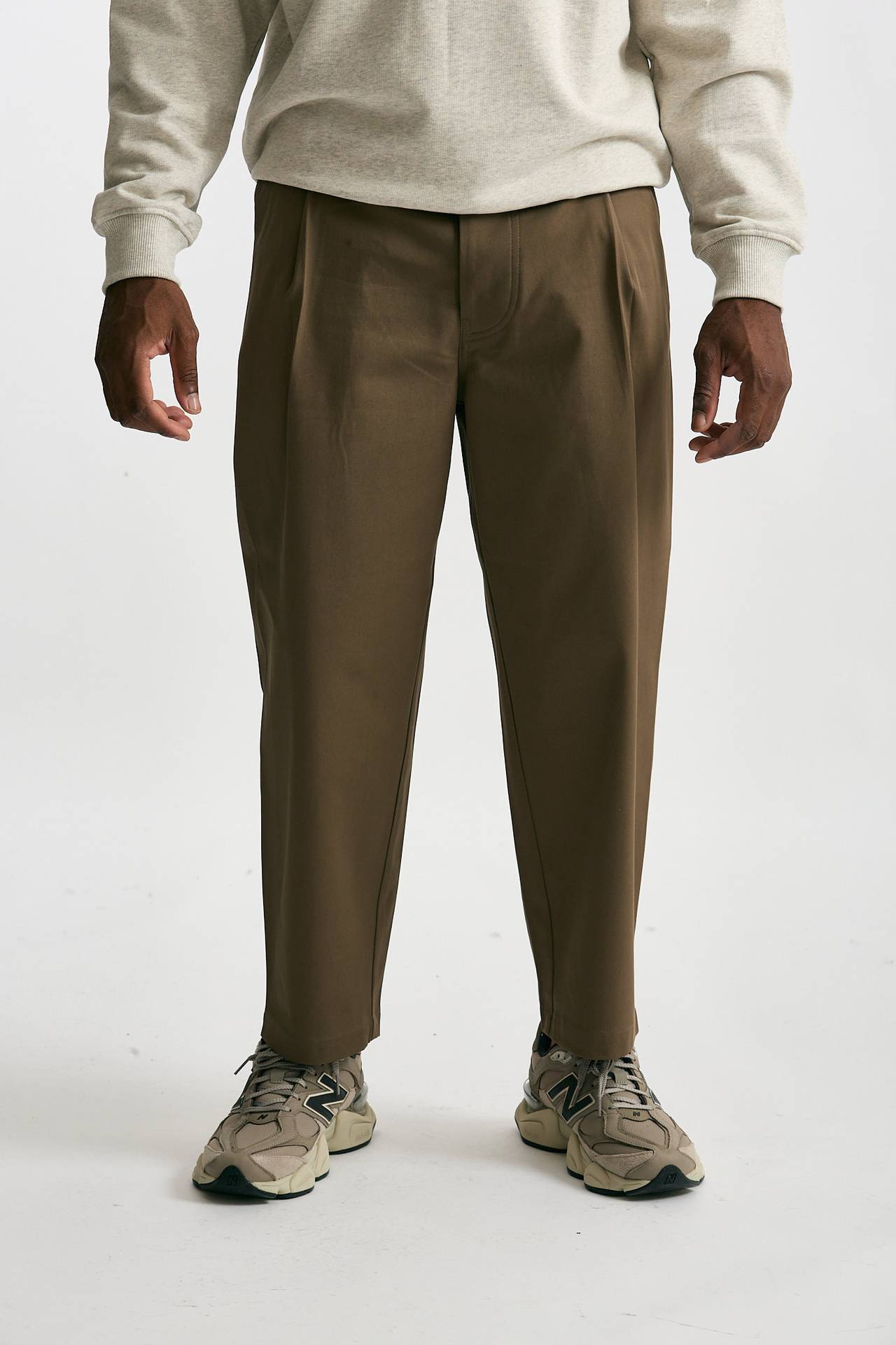 Pantalone cotone stretch cammello uomo Drôle de monsieur - 1
