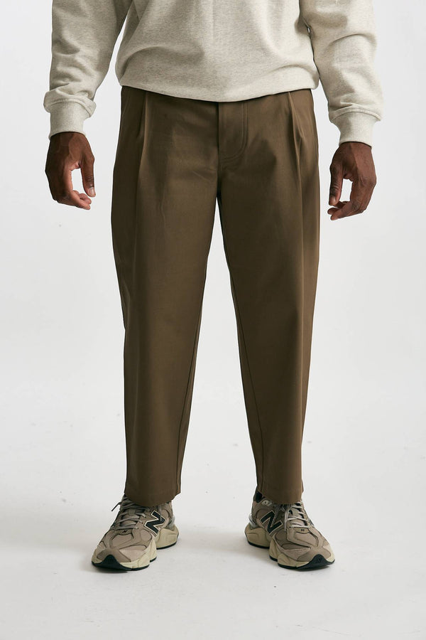 Pantalone cotone stretch cammello uomo Drôle de monsieur
