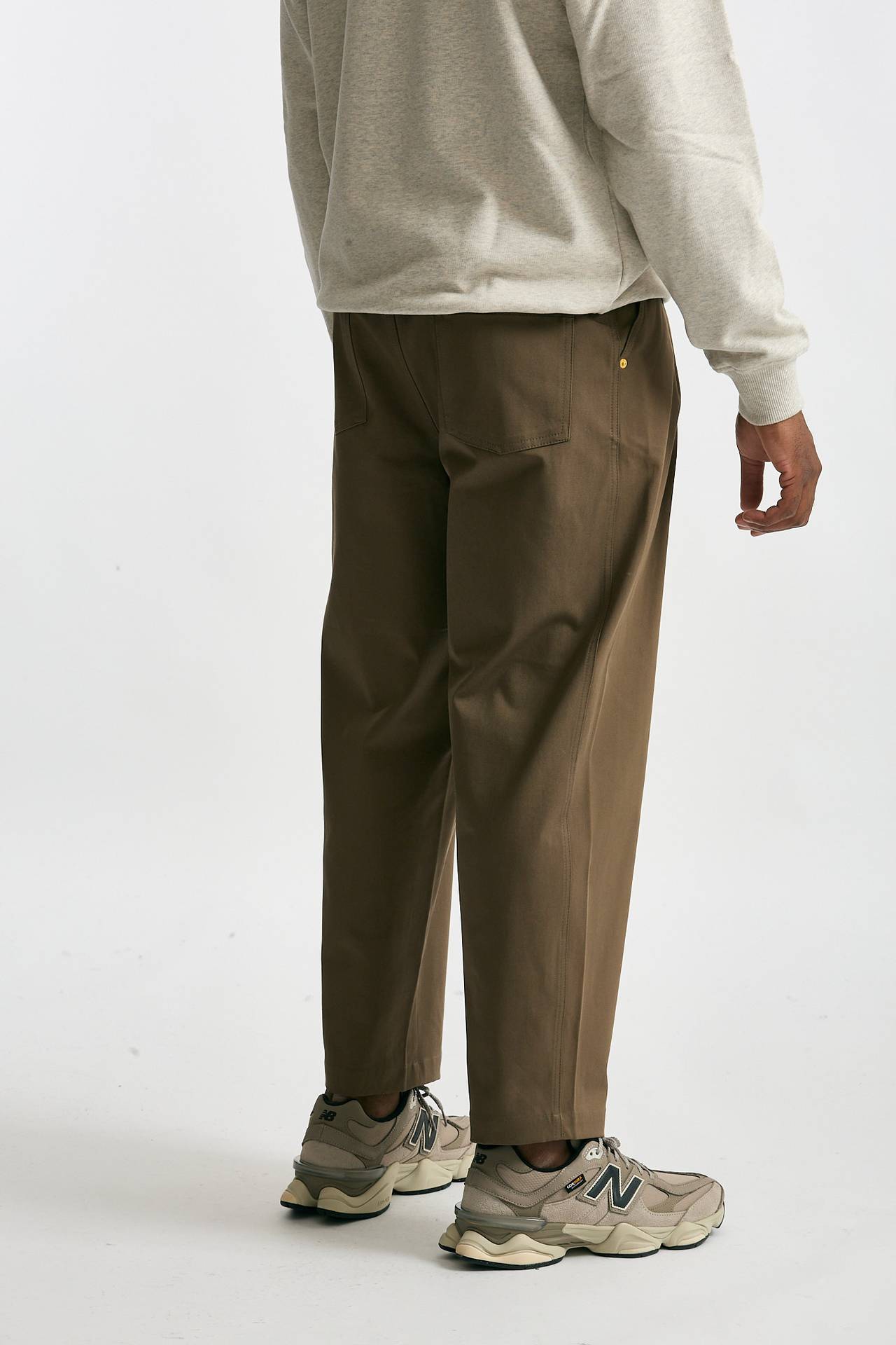 Pantalone cotone stretch cammello uomo Drôle de monsieur - 3