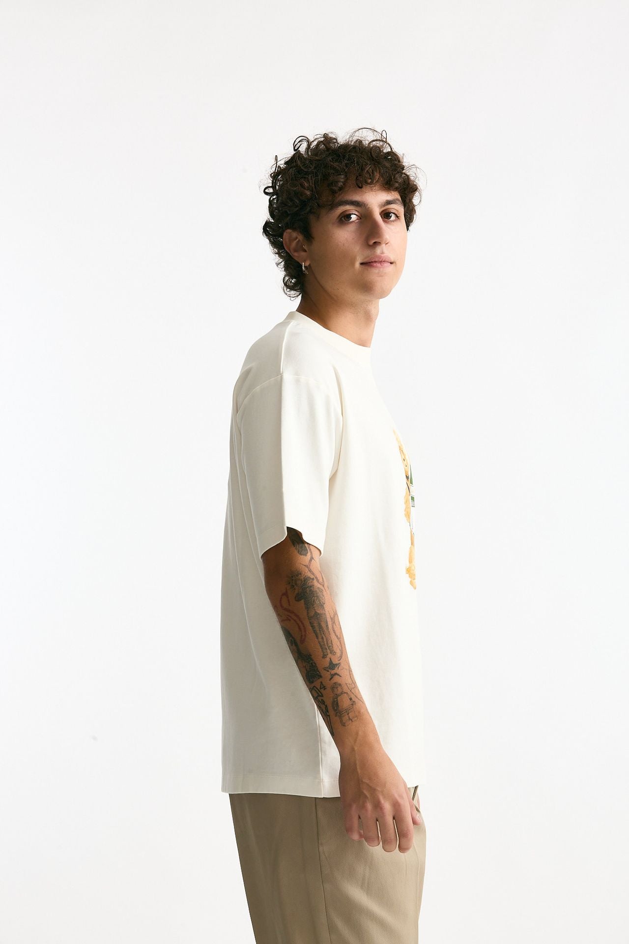 T-shirt in cotone panna uomo Drôle de monsieur - 3