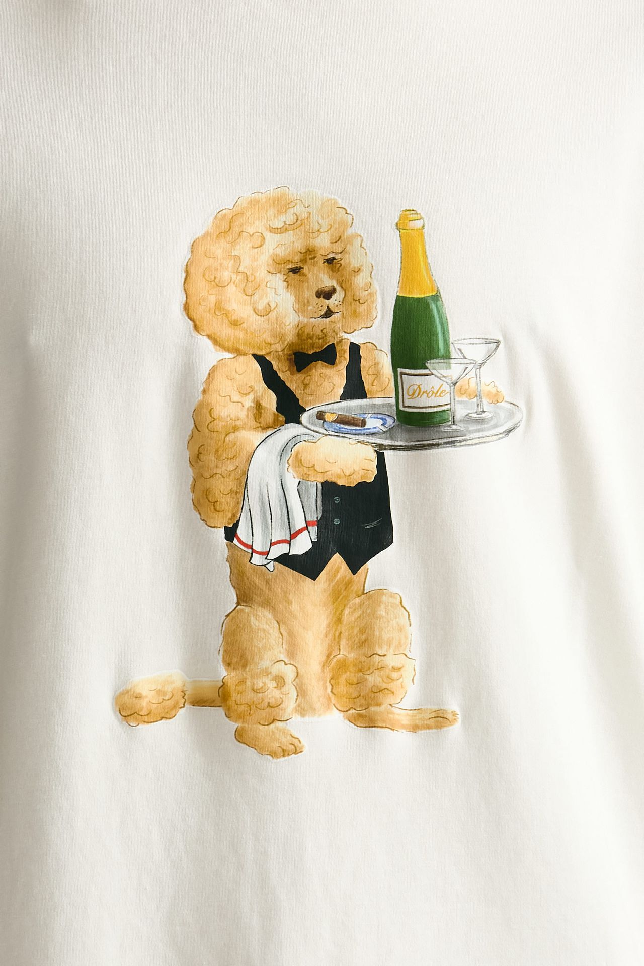 T-shirt in cotone panna uomo Drôle de monsieur - 5