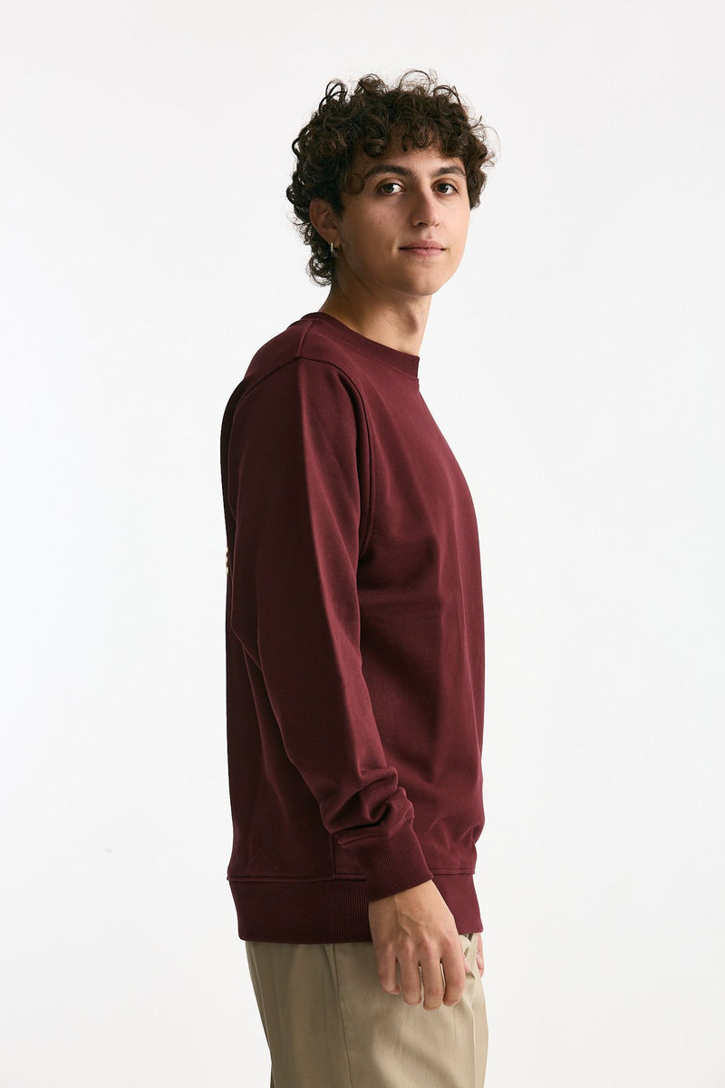 Felpa in cotone bordeaux uomo Drôle de monsieur - 3