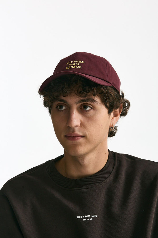 Cappello in cotone bordeaux uomo Drôle de monsieur