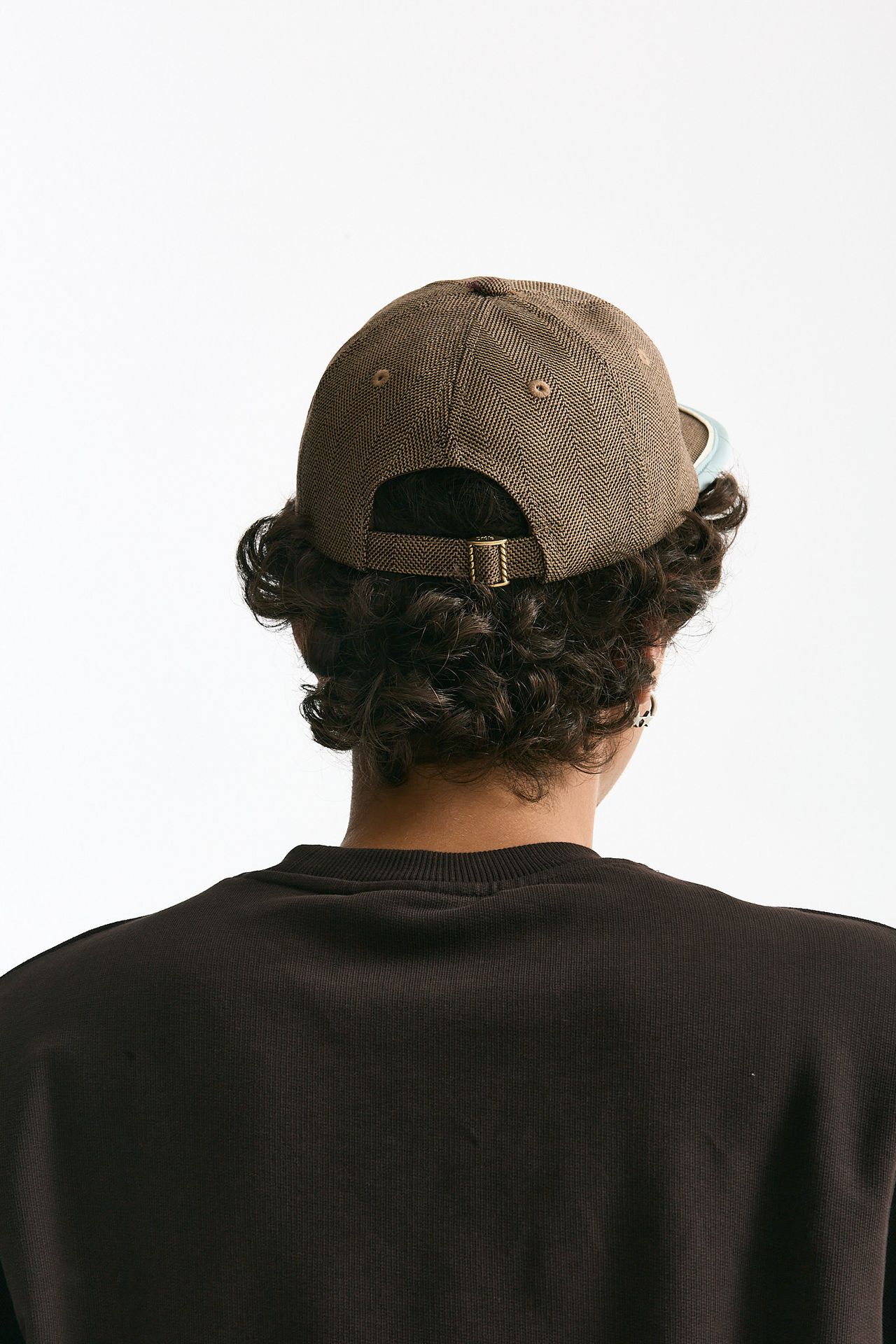 Cappello in lana spigato marrone uomo Drôle de monsieur - 3