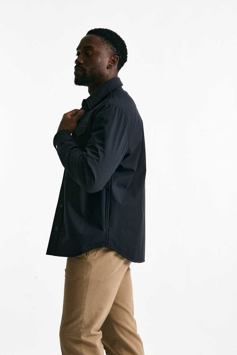 Giubbino in nylon stretch blu uomo Drumohr - 1