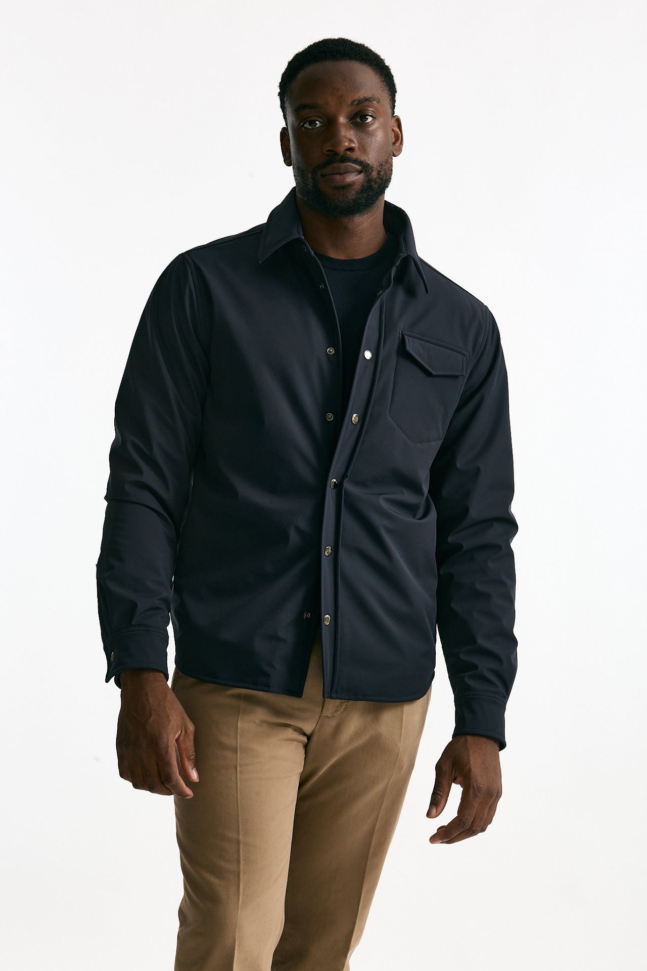 Giubbino in nylon stretch blu uomo Drumohr - 5