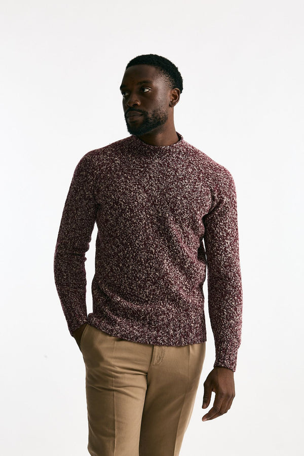 Maglia moulinè in cashmere e lana uomo Drumohr