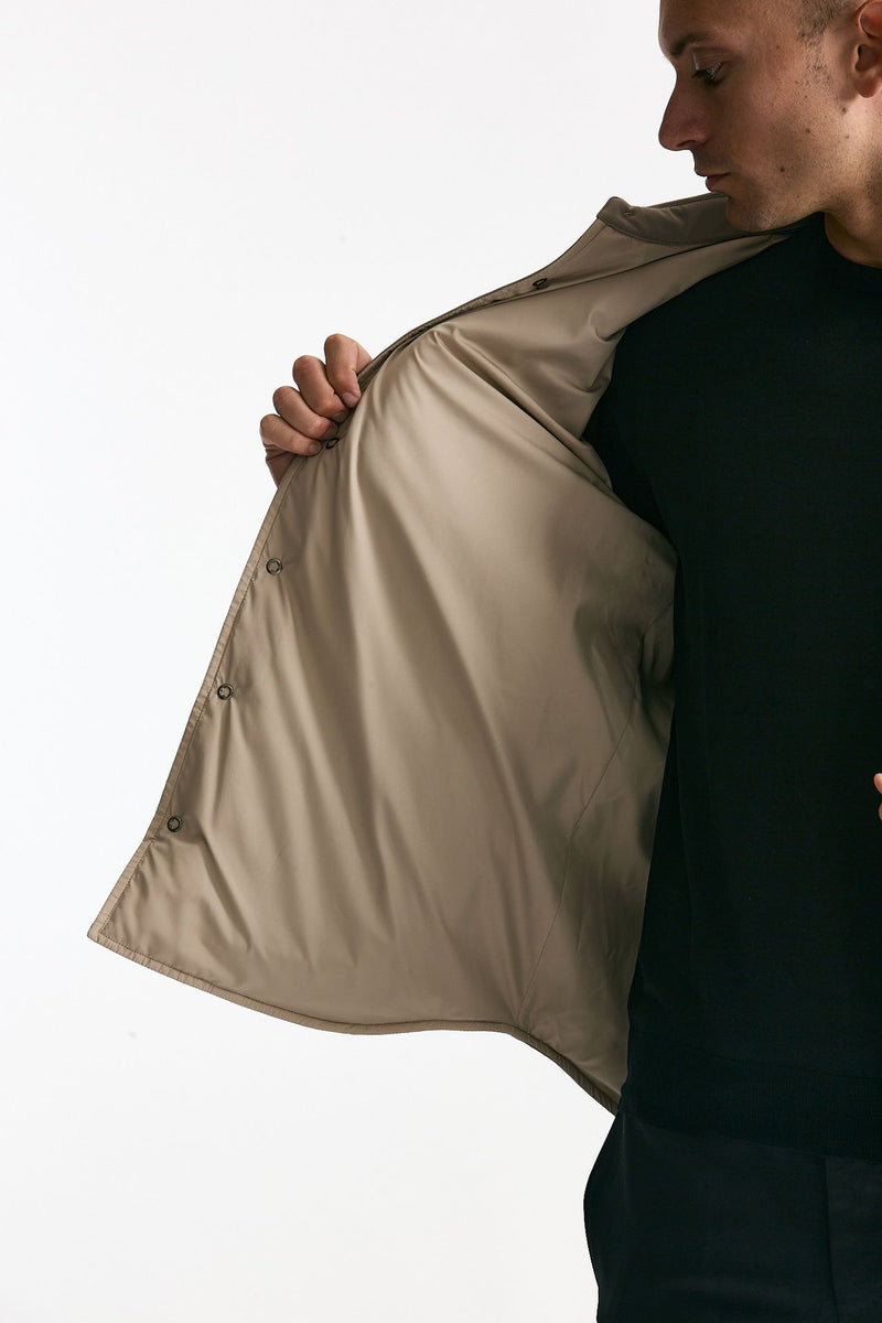 Giubbino in nylon stretch beige uomo Drumohr - 5