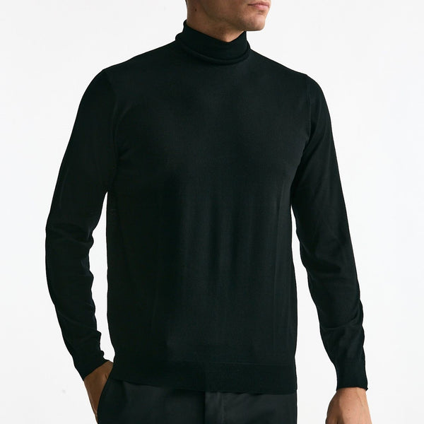 Dolcevita MODERN in lana rasata nero uomo Drumohr